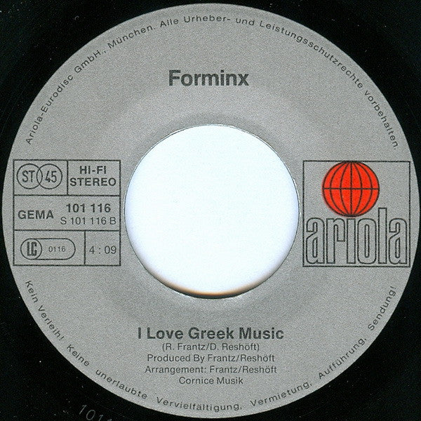 Forminx : Play The Bouzouki (7", Single)