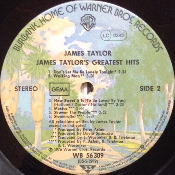 James Taylor (2) : James Taylor's Greatest Hits (LP, Comp, Gat)