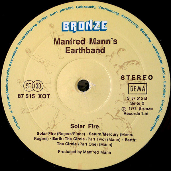 Manfred Mann's Earth Band : Solar Fire (LP, Album, RE, Gat)