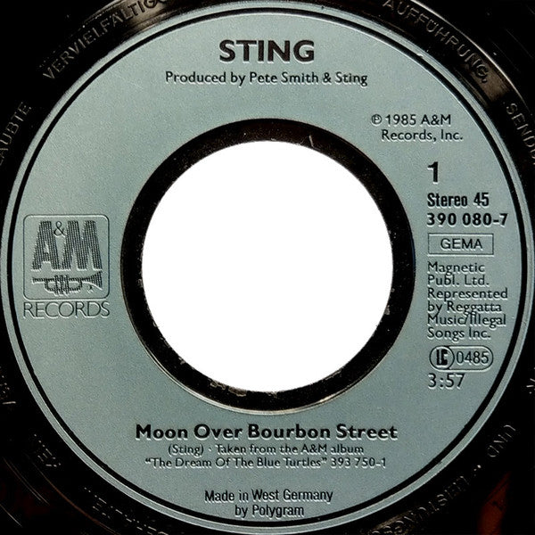 Sting : Moon Over Bourbon Street (7", Single)