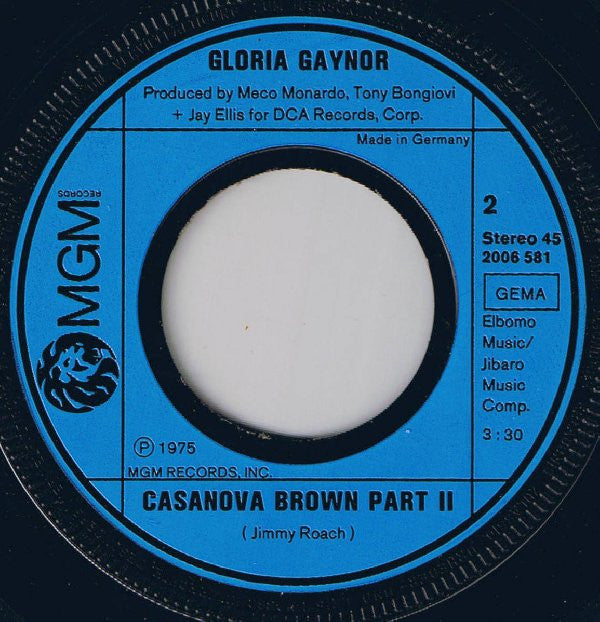 Gloria Gaynor : Casanova Brown (7", Single)