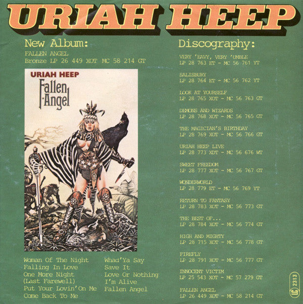 Uriah Heep : Come Back To Me (7", Single)