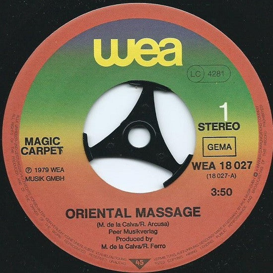 Magic Carpet (4) : Oriental Massage (7", Single)