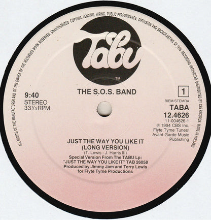 The S.O.S. Band : Just The Way You Like It (Long Version) (12", Maxi)