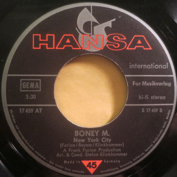 Boney M. : Sunny (7", Single)