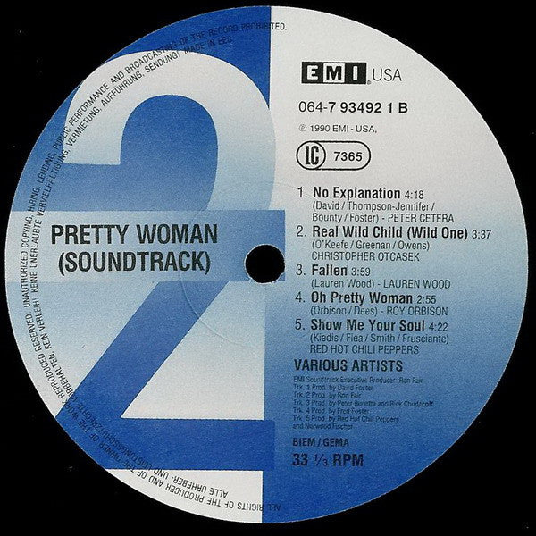 Various : Pretty Woman (Original Motion Picture Soundtrack) (LP, Album)