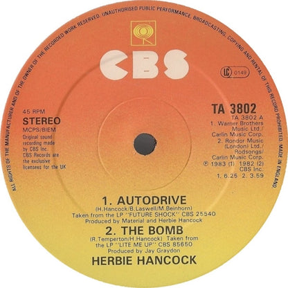 Herbie Hancock : Autodrive (12", Single)