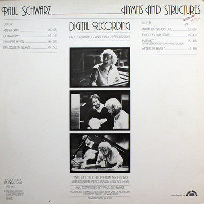 Paul Schwarz : Hymns And Structures (LP, Album)