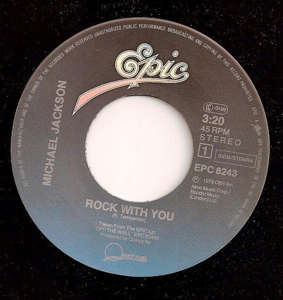 Michael Jackson : Rock With You (7", Single)