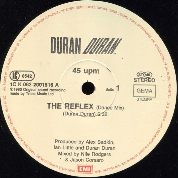 Duran Duran : The Reflex (Dance Mix) (12", Maxi)