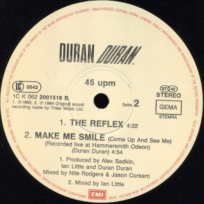 Duran Duran : The Reflex (Dance Mix) (12", Maxi)