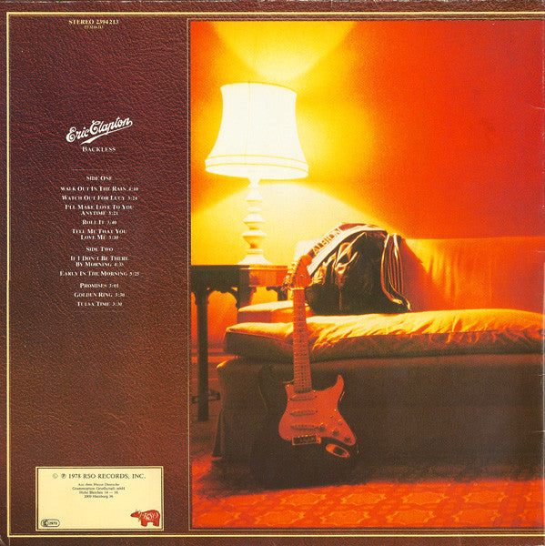 Eric Clapton : Backless (LP, Album, Gat)