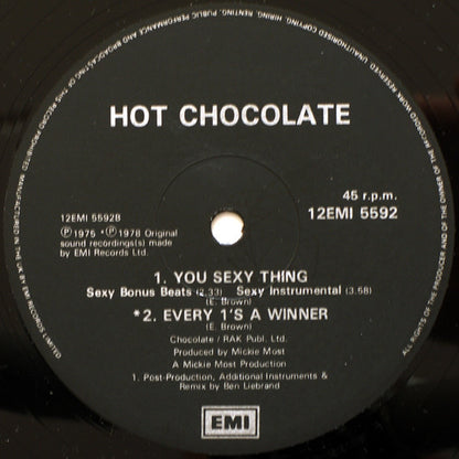 Hot Chocolate : You Sexy Thing (Extended Replay Mix) (12", Single)