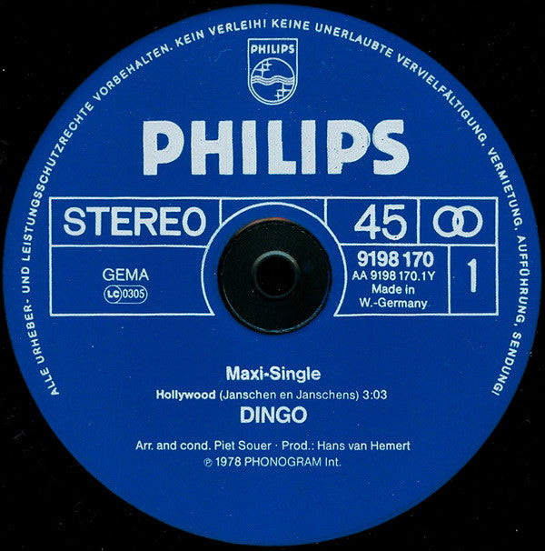 Dingo (2) : Hollywood (12", Maxi, Ltd)