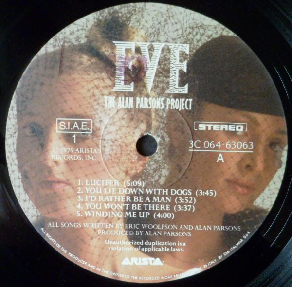 The Alan Parsons Project : Eve (LP, Album, Gat)