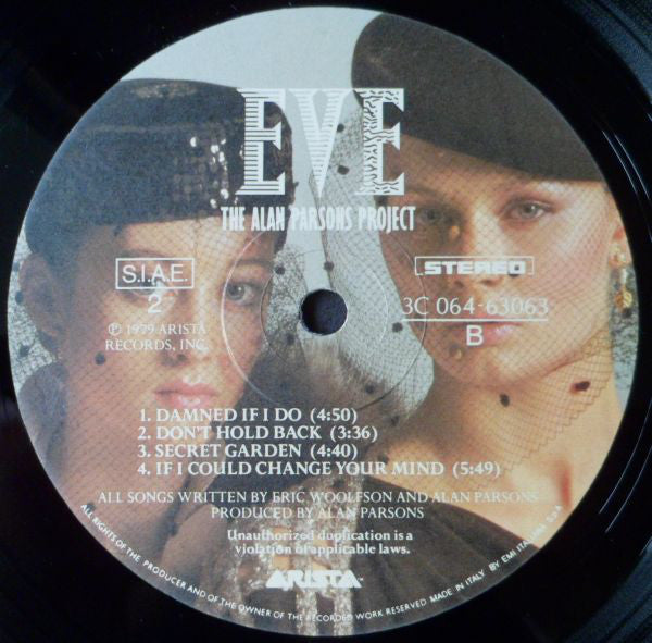 The Alan Parsons Project : Eve (LP, Album, Gat)