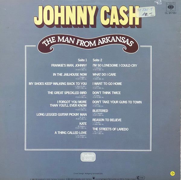 Johnny Cash : The Man From Arkansas (LP, Comp, Club)