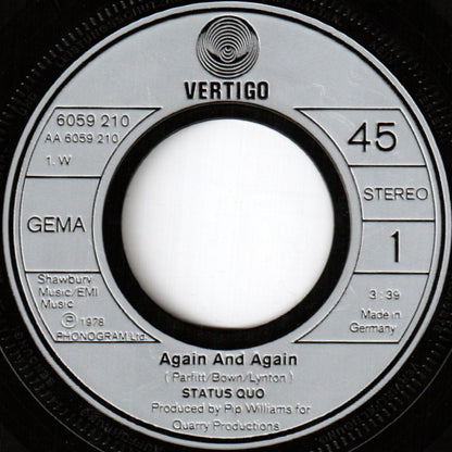 Status Quo : Again And Again (7", Single)