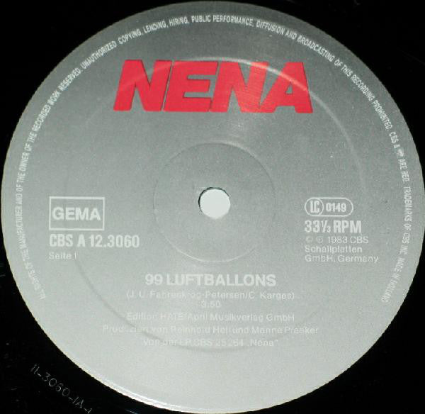 Nena : 99 Luftballons (12", Maxi)