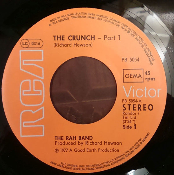 The Rah Band* : The Crunch Part 1 / The Crunch Part 2 (7", Single)