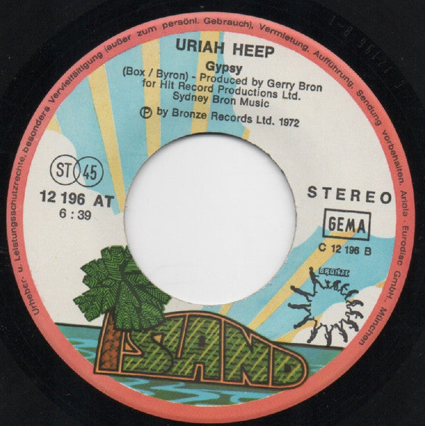 Uriah Heep : Easy Livin' / Gypsy (7", Single)