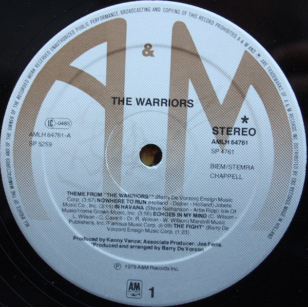 Various : The Warriors (The Original Motion Picture Soundtrack) (LP, Album)