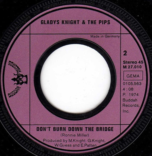 Gladys Knight And The Pips : I Feel A Song (In My Heart) (7", Single)