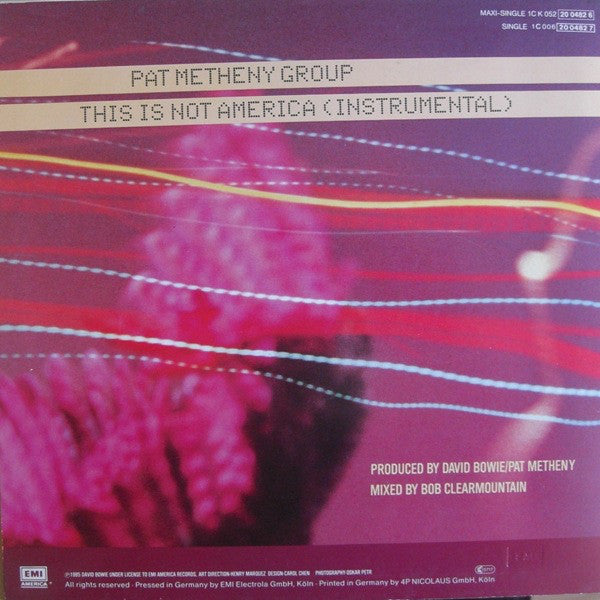 David Bowie / Pat Metheny Group : This Is Not America (Theme From The Original Motion Picture, The Falcon And The Snowman) (12", Maxi)