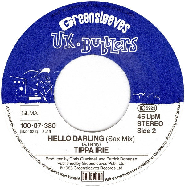 Tippa Irie : Hello Darling (7", Single)