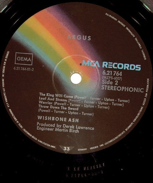 Wishbone Ash : Argus (LP, Album, RE)