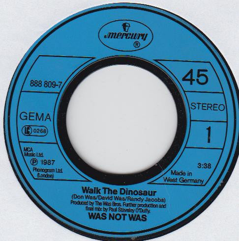 Was (Not Was) : Walk The Dinosaur (7", Single)