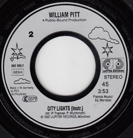 William Pitt : City Lights (7", Single, Inj)