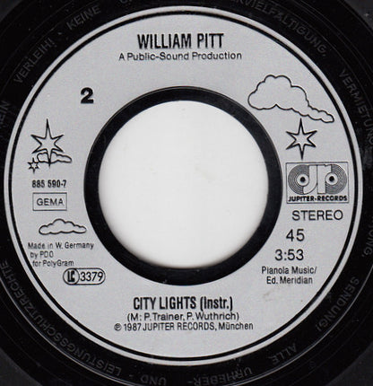 William Pitt : City Lights (7", Single, Inj)