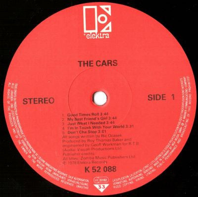 The Cars : The Cars (LP, Album, RE)