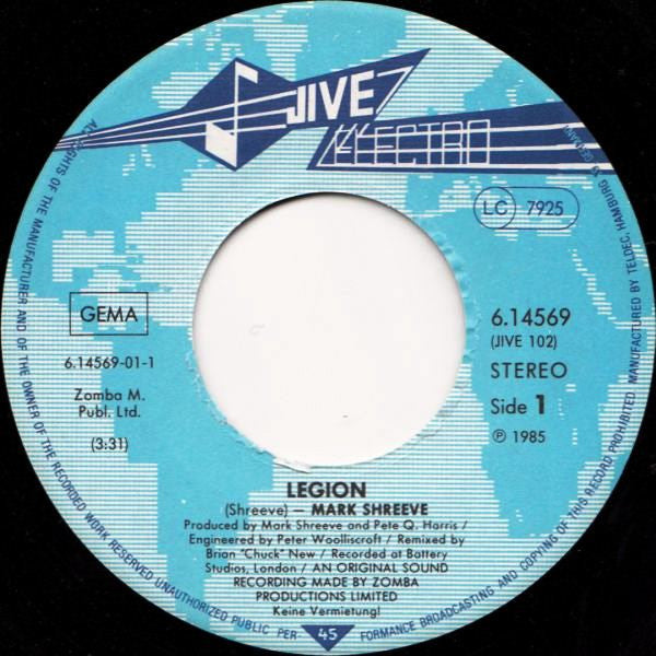 Mark Shreeve : Legion (7", Single)