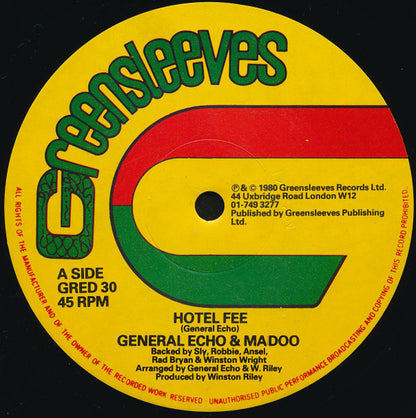 General Echo & Madoo : Hotel Fee (12")