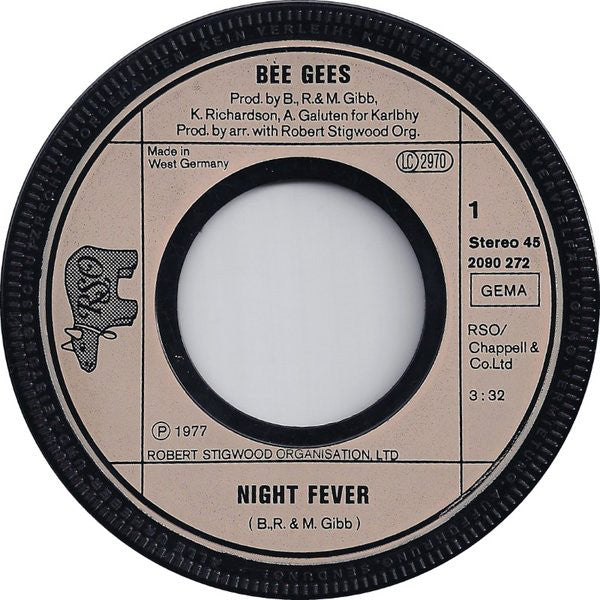 Bee Gees : Night Fever (7", Single, Inj)