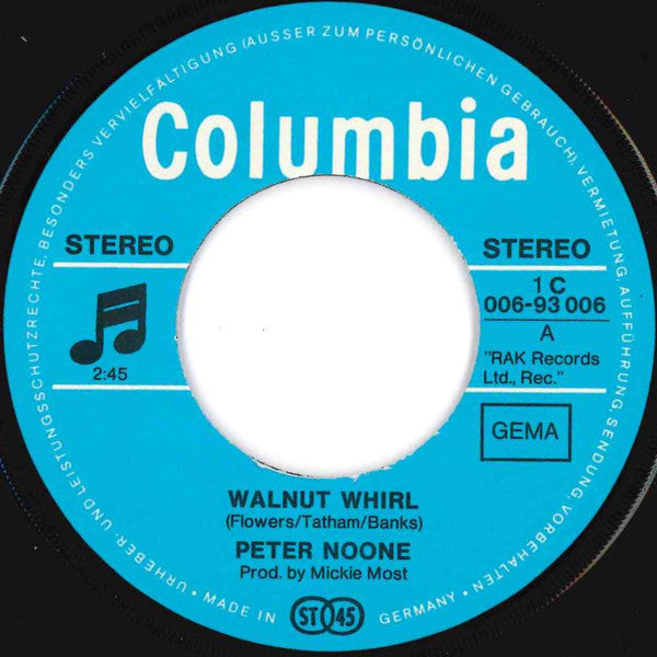 Peter Noone : Walnut Whirl (7")