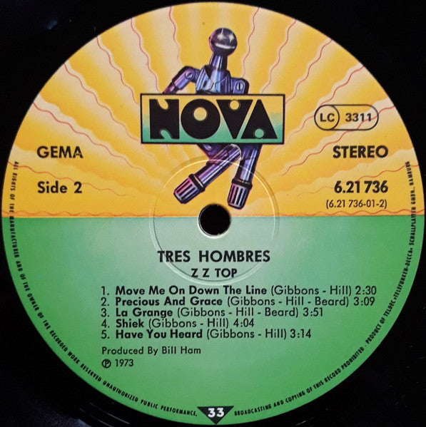 ZZ Top : Tres Hombres (LP, Album, RE)