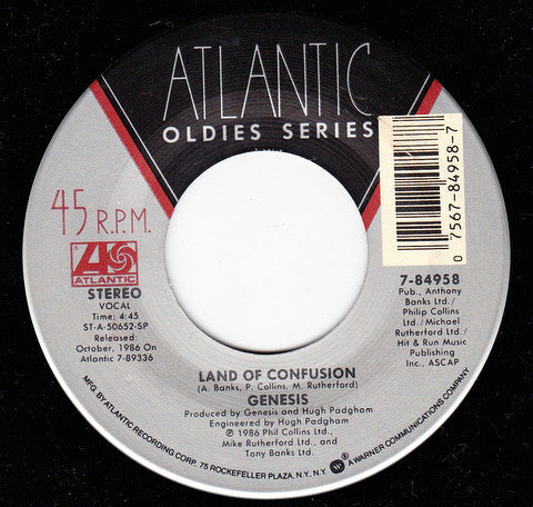 Genesis : Land Of Confusion / Tonight, Tonight, Tonight (7")