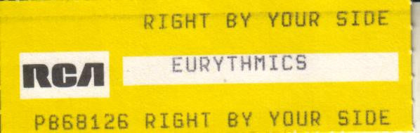 Eurythmics : Right By Your Side (7", Single)