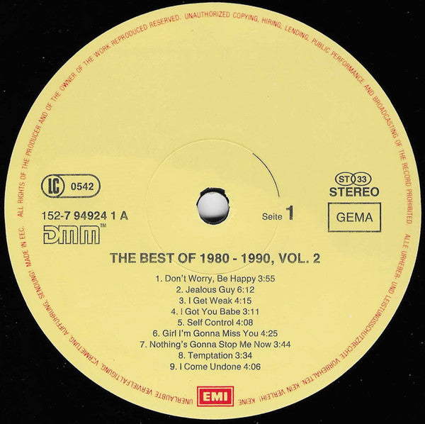 Various : The Best Of 1980-1990 Vol. II (3xLP, Comp)