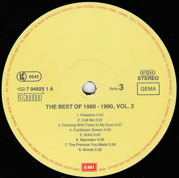 Various : The Best Of 1980-1990 Vol. II (3xLP, Comp)