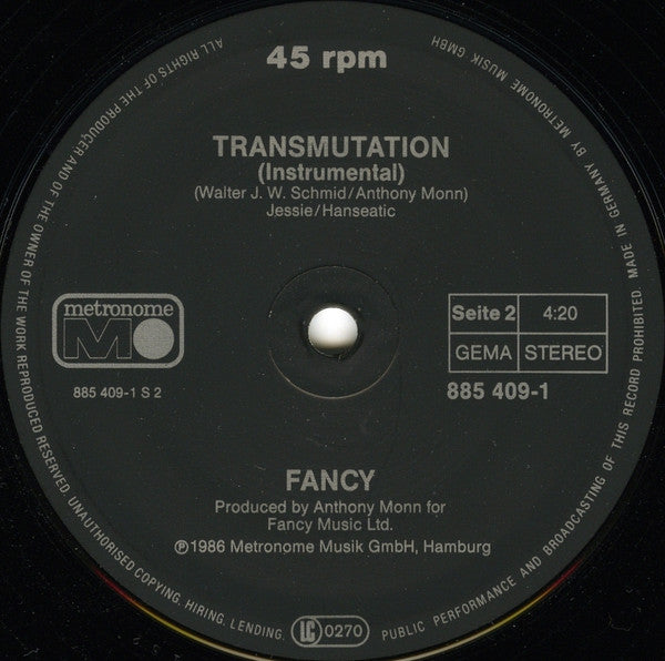 Fancy : Lady Of Ice (12", Maxi)