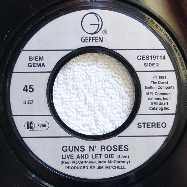 Guns N' Roses : Live And Let Die (7", Single)