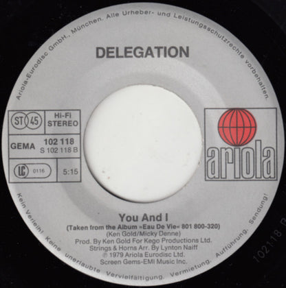 Delegation : Put A Little Love On Me / You And I (7", Single)