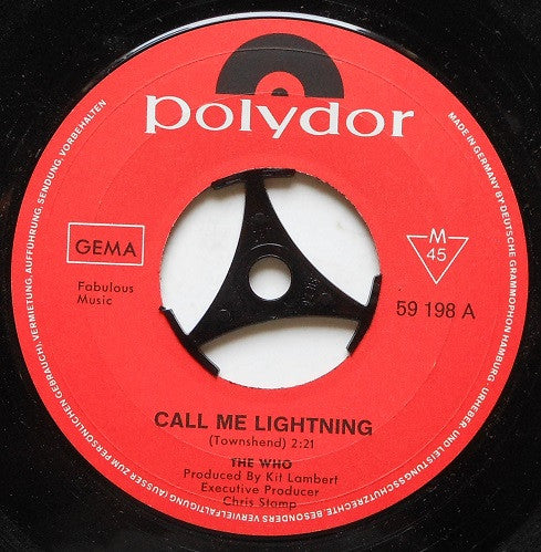 The Who : Call Me Lightning / Dr. Jekyll & Mr. Hyde (7", Single, Mono)