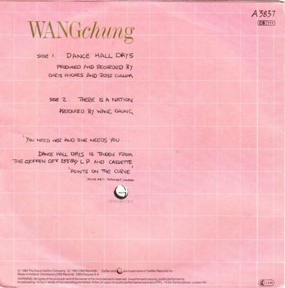 Wang Chung : Dance Hall Days (7", Single)