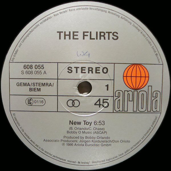 The Flirts : New Toy (12", Maxi)