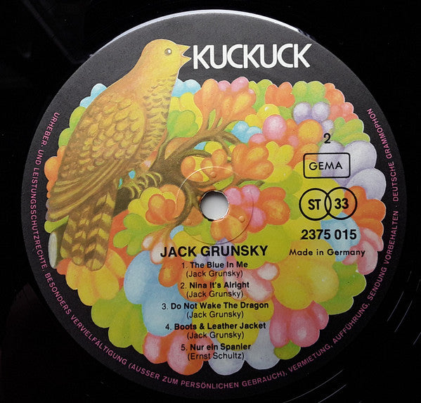 Jack Grunsky : Jack Grunsky (LP, Album)